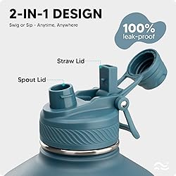 Swigina [2-IN-1 LID] Gallon Insulated Water Bottle