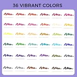 Artecho 36 Dual Tip Brush Pens - Nylon Tip Dual-Line Markers for Artists view 2