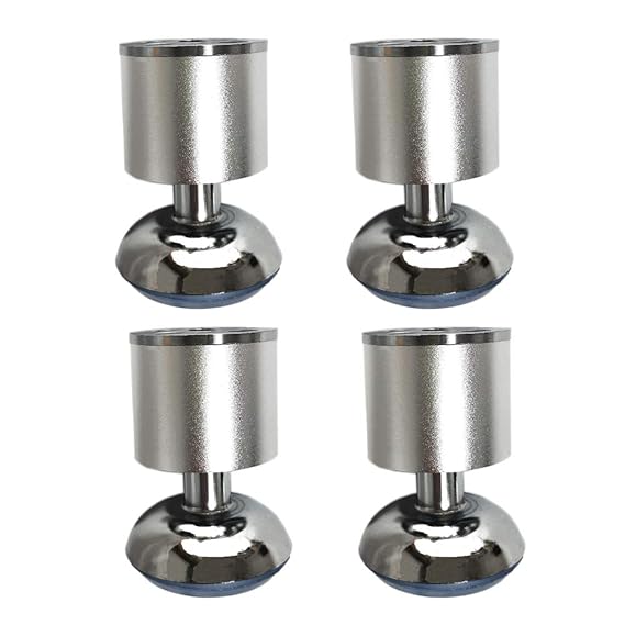 4 Stück 80 mm Aluminium Möbelbeine Ersatz Sofa Beine für Couch Füße Kommode Schrank DIY Möbel