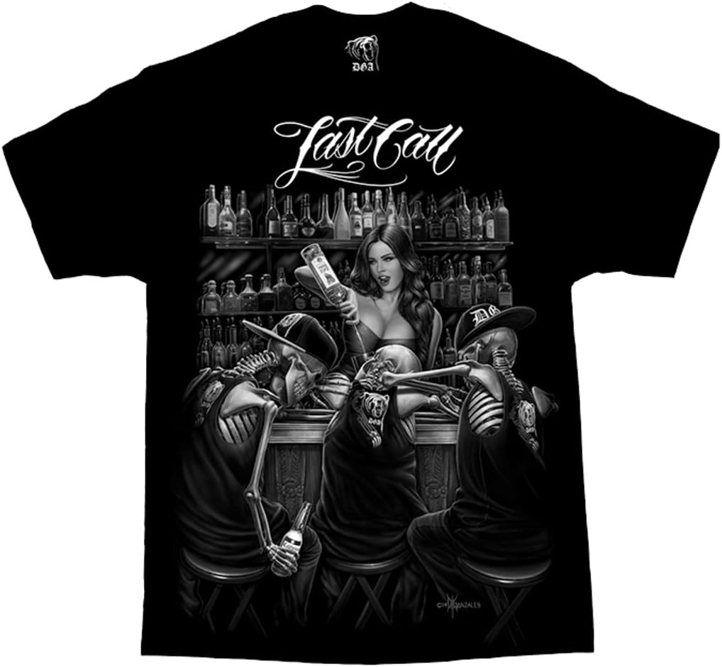 David Gonzales Men's Last Call Sexy Bartender Party All Day DGA Art T Shirt