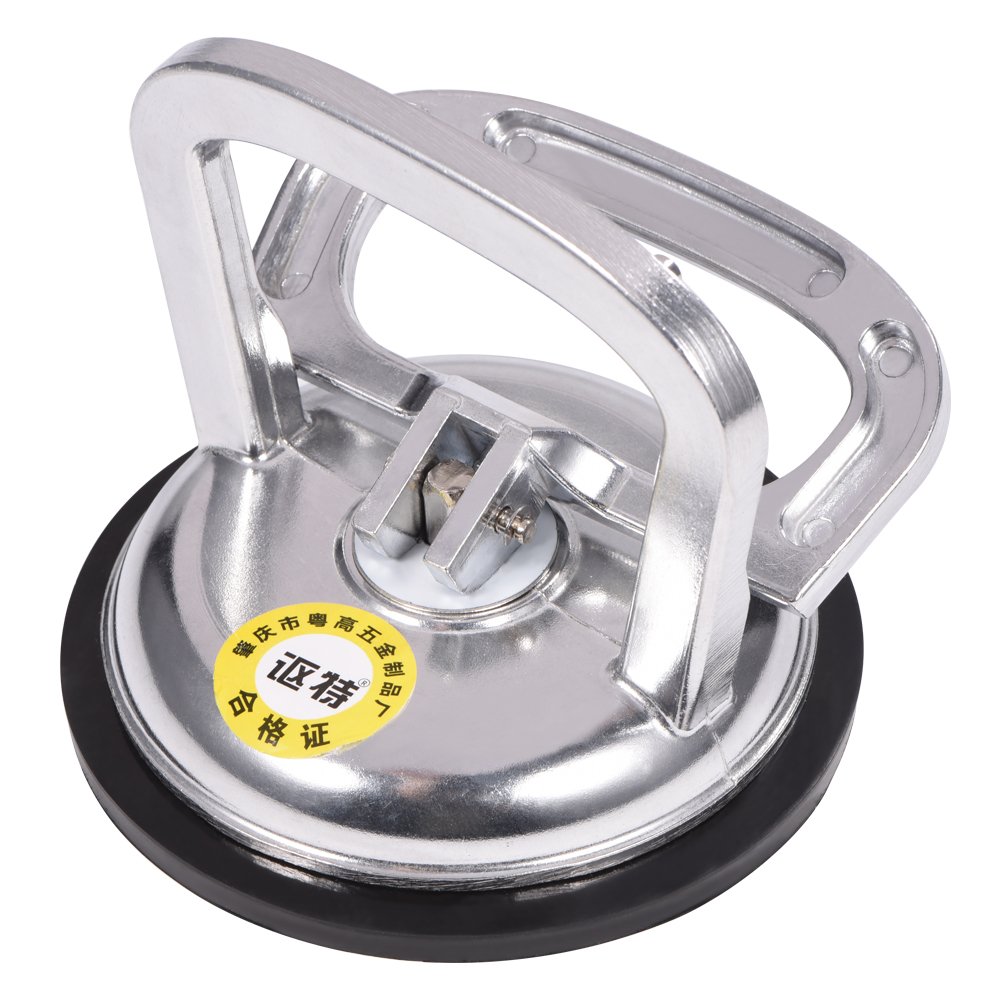 Heavy Duty Aluminium Alloy Thicked Suction Cup Single Plate Professional Glass Lifter Gripper Mover Dent Repair Puller Pad Silver