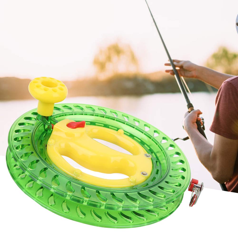 Fishing Line Reel Fly Fishing Reel Best Value ABS Hand Wire Blue Green Fly Line Fishing Reel Accessory(Green)