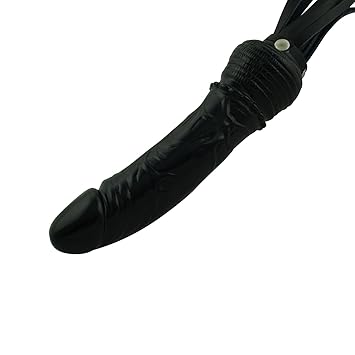BDSM Erotik Dildopeitsche Peitsche Leder Gummi Dildo mit Striemen