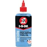 3-IN-ONE Professional Grade Pneumatic Tool Oil, 4 OZ | Use on Impact Wrenches, Nail Guns, Spray Guns, More Pneumatic Tools, Dissolves Gum &amp; Sludge, Prevents Rust, Extends Tool Life