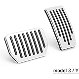 EVFIT Model 3 Performance Pedal Pads, Non-Slip Accelerator Brake Pedal Cover for Tesla Model 3(A Set of 2)