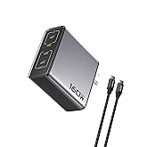 PISEN 160W USB C Charger - PD3.1 GaN Fast Charger USB C 4-Port Foldable Charging Block 160Watt Power Adapter with 6FT 240W Type-C Cable, 160W Charger for MacBook, Laptops, Samsung, iPad, iPhone Series