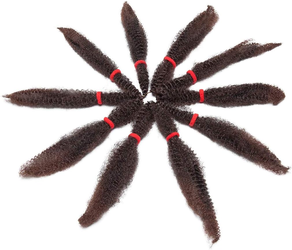 3 Bundles/Pack Curly Crochet Hair Bulk Braiding Hair 11 inch 120g Kinky Crochet Afro Kinky Twists Crochet Hair Extensions Hair Extensions Black mix Dark Auburn