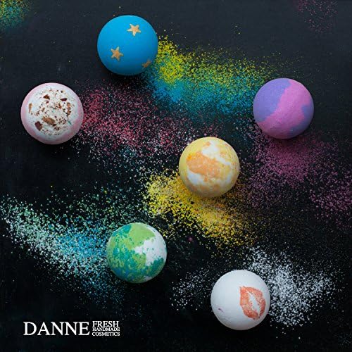 Danne Large 6 X 4.5oz Lush Bath Bombs Gift Sets, Handmade And Natural Organic Essential Oils, Dry Flowers Bath Bomb For Moisturizing Skin and Relaxation.Best Birthday/Christmas Gift for women, girls