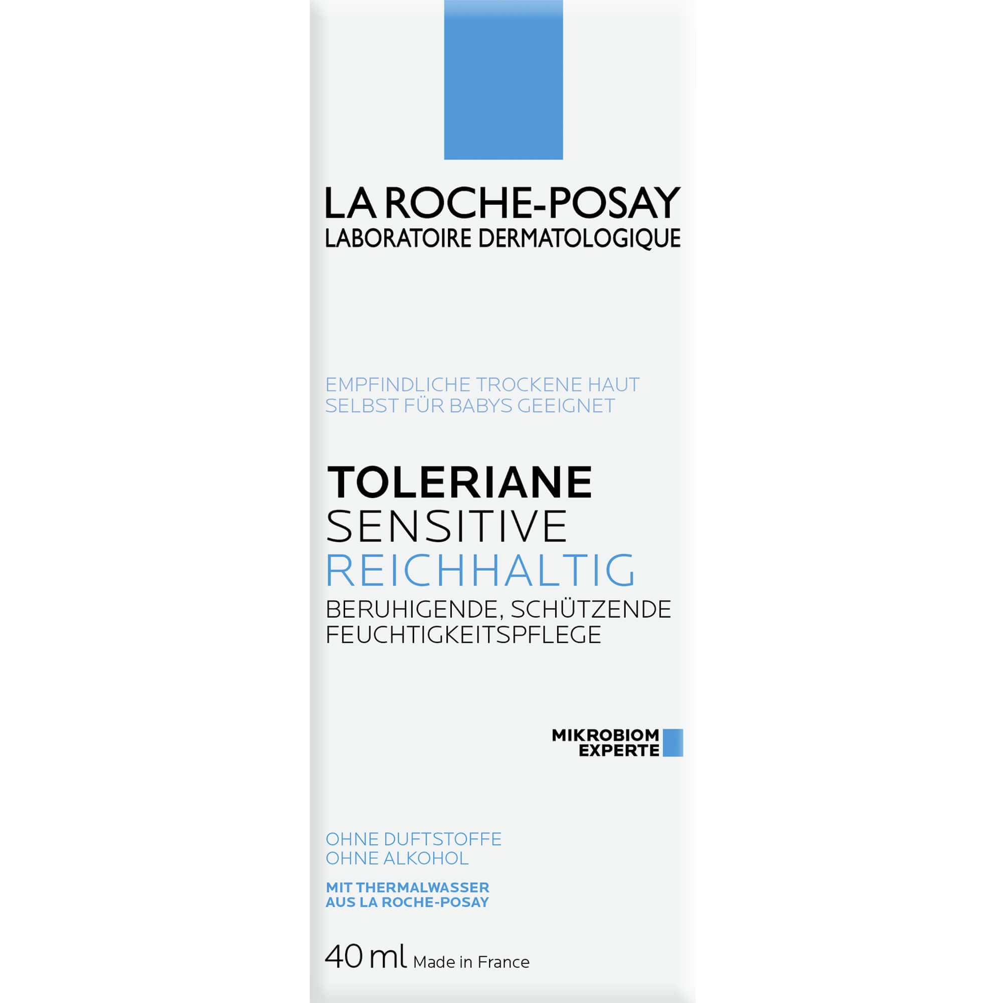 La Roche Posay Sensitive Care Cream for Dry to Very Dry Skin, Reduces Dryness, Tingling and Tension, with Niacinamide and Shea Butter, Toleriane Sensitive Rich, 40 ml