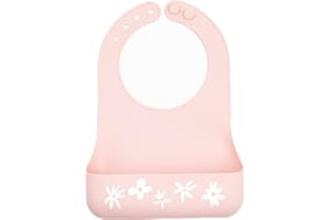 Bella Tunno Little Bites Bib – Silicone Baby Bibs for Infant Girls and Boys Ages 3-12 Months, BPA Free Soft Silicone Bib