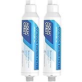 AQUACREST Inline Water Filter, Dedicated for Car Washing, Window & Yard Cleaning, Effectively Reduce Hard Water Spots, Soften Water, Upgraded Formula, Pack of 2