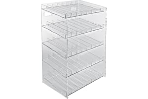 Azar Displays 222685 12" W x 8.5" D x 18.5" H 5-Tier Cosmetic Display for Counter, Pegboard and Slatwall