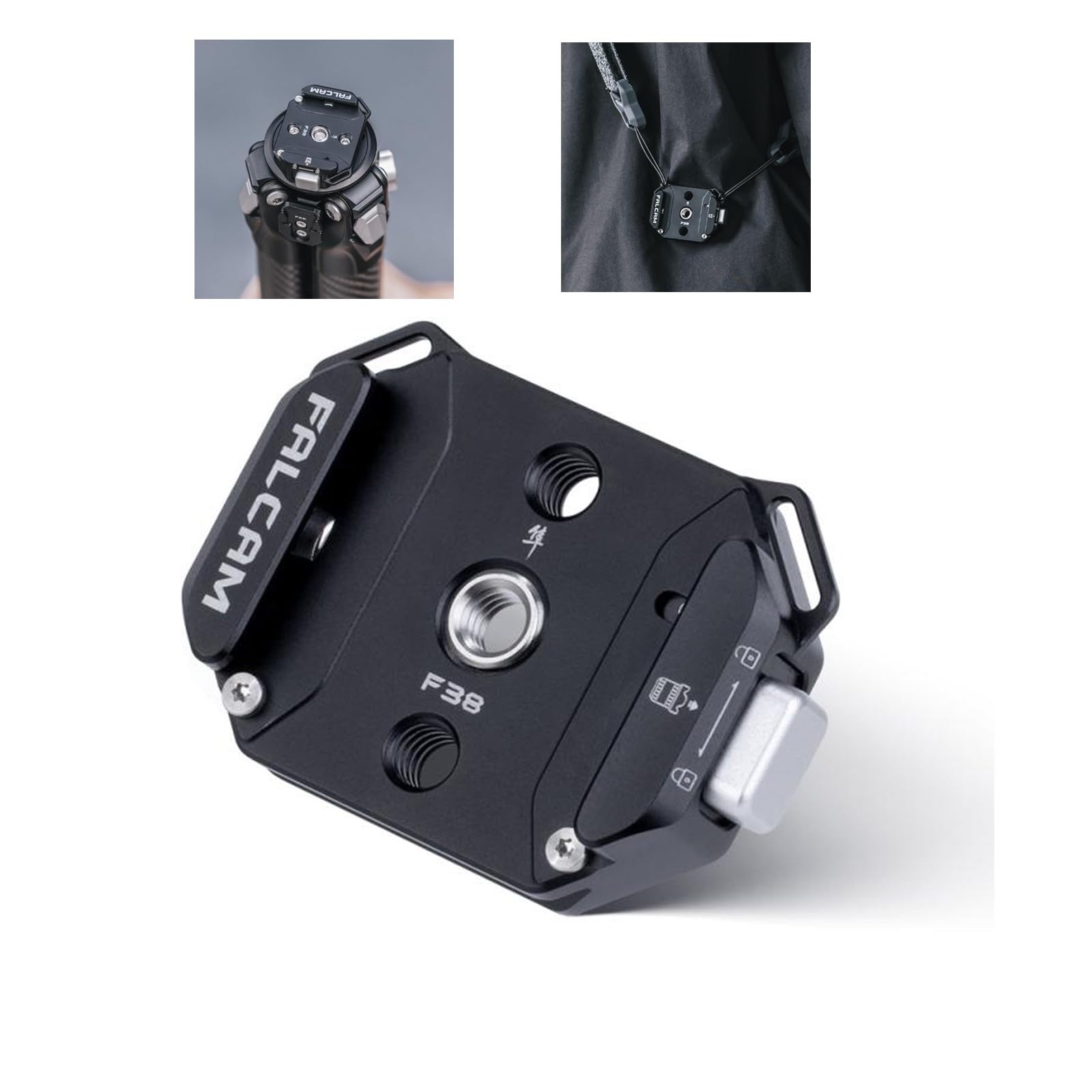 EACHSHOT FALCAM F38 Multi-Functional Quick Release Base for Camera and other Photographic Equipment, Can be used with Shoulder Straps F38B4406