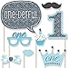 Big Dot of Happiness 1st Birthday Boy - Fun to be One First Party Photo Booth Props Kit 20 Count