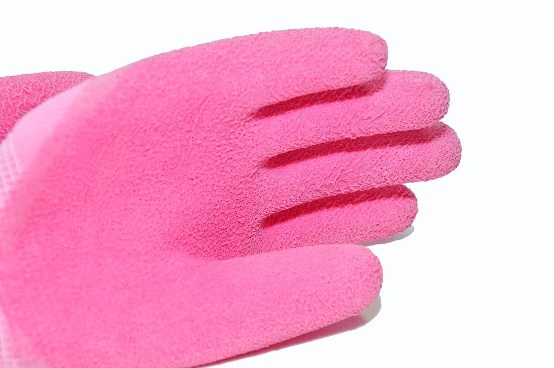 G & F PRODUCTS 2040-2P JustForKids Premium MicroFoam Texture Coated Kids Garden Gloves, Kids Work Gloves, Pink, 1 Pair