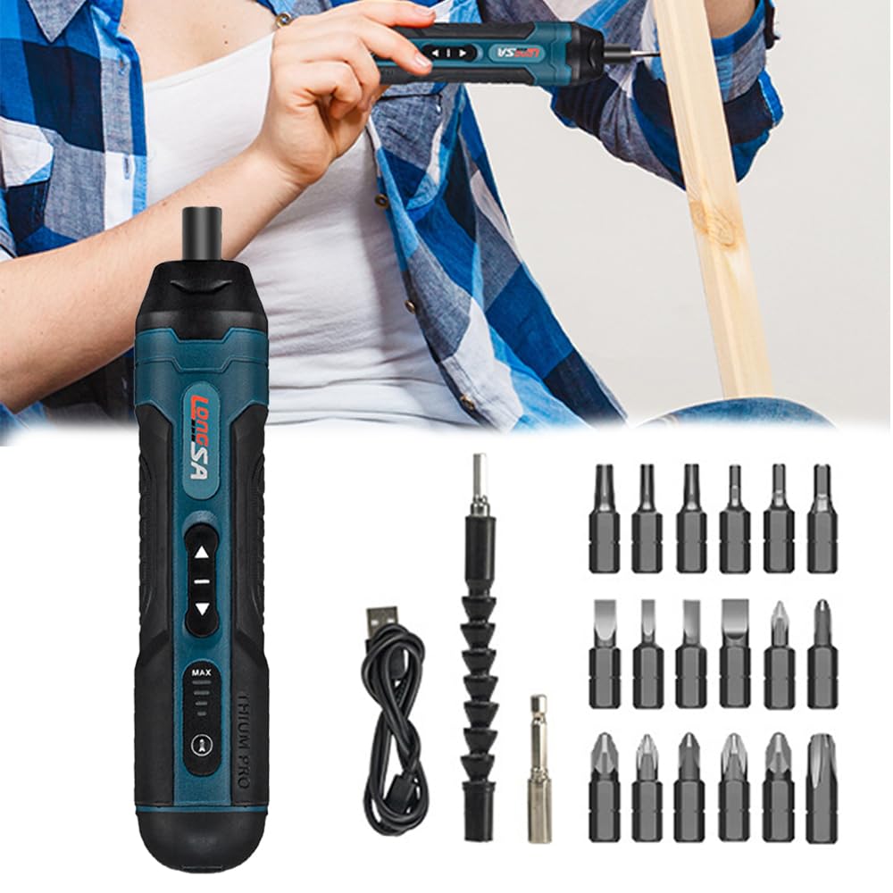 Mocoli Torque Screwdriver, Portable Electric Screwdriver Hand Tools Torque Screwdriver Set 5Nm Torque Wrench for Bicycle Repair with Bit Holder