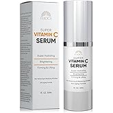 Super Vitamin C Serum for Women Over 70: Vitamin C Vitamin E Hyaluronic Acid Caffeine Hydrating - Hydrates Firms Lifts Smooths Targets Age Spots Wrinkle - All In One Formula for Mature Skin 30ml