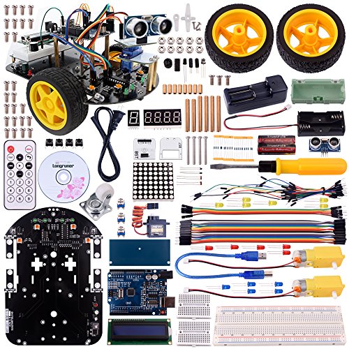 Longruner Arduino Project Smart Robot Car Kit with Two-Wheel Drives Intelligent Robotics DS Educational Car for Teens and Adults