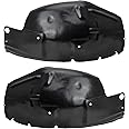 TRQ Front Inner Fender Liner Set Compatible with 2005-2009 Ford Mustang FO1250129 FO1251130