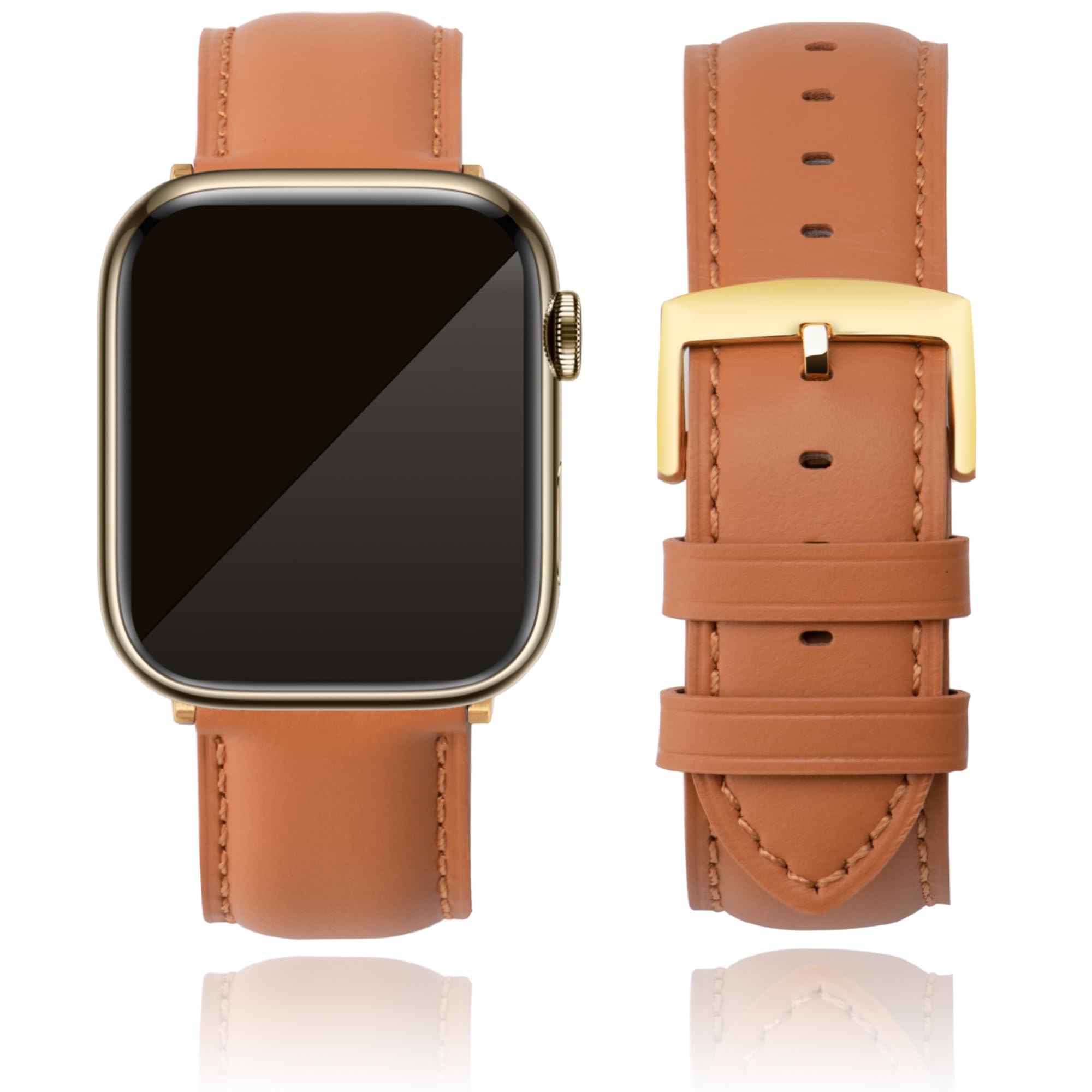 CORROPELLE Leather Watch Straps Compatible with Apple Watch 49mm 46mm 45mm 44mm 42mm, Top Grain Genuine Leather Straps Replacement Band for iWatch Series 11 10 9 8 7 6 5 4 3 2 1 SE3/2/1 Ultra3/2/1