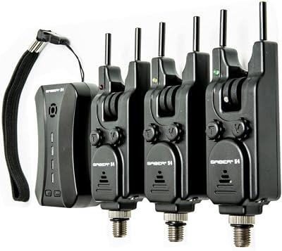 Saber Tackle S4 Wireless Bite Alarm Set 3 in 1 Carp Coarse Fishing