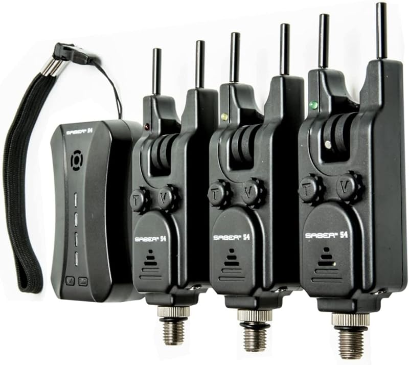 Saber Tackle S4 Wireless Bite Alarm Set 3 in 1 Carp Coarse Fishing