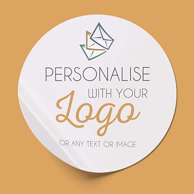 Your Invites Personalised Circle Stickers 62mm Custom Image Text Label