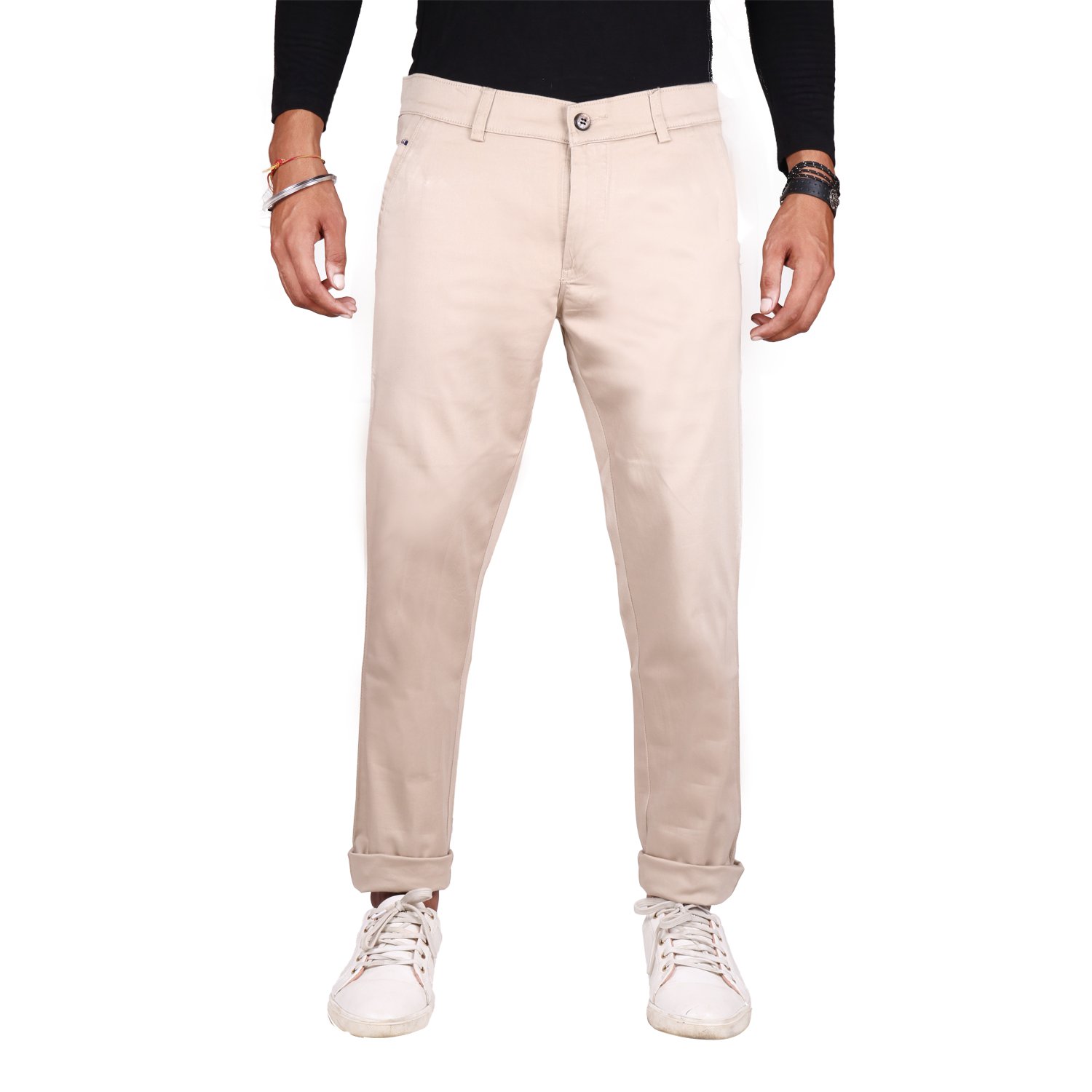 clivemont men's off white formal regular fit trouser cloc2