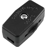 AXLIZER Inline Rotary Cord Switch Replacement Gear Rotary Switch Direct Plug-in Light Wire Switch for 18/2 SPT-2 Lamp Cord