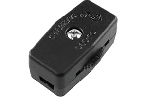 AXLIZER Inline Rotary Cord Switch Replacement Gear Rotary Switch Direct Plug-in Light Wire Switch for 18/2 SPT-2 Lamp Cord