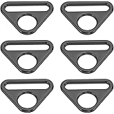 PATIKIL Triangle Buckle Adjuster D Ring, Metal Triangle Buckles with Bar Swivel Clip for Purse Bag Straps Loop Dog Tag Clip