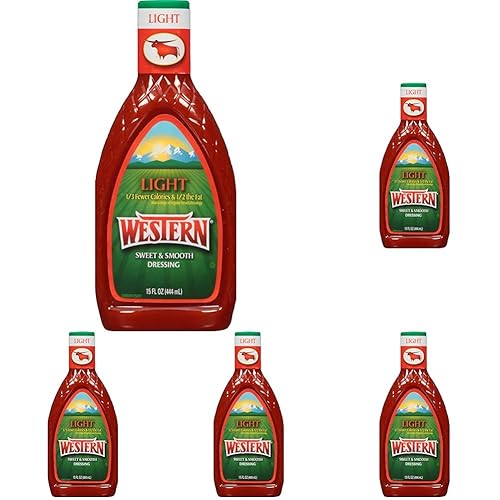 Western Sweet and Smooth French Light Salad Dressing, 15 fl. oz. (Pack of 5)