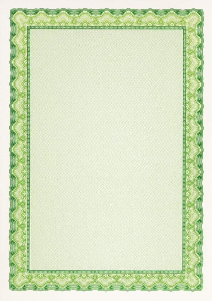 DECAdry Premium Certificates Watermarked 115gsm A4 Emerald Green Ref OSD4054 [Pack of 25]