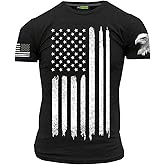 100% Combed Cotton, American Flag Shirts for Men, Patriotic 3D Eagle Sleeve Graphic Tee, American USA Flag T-Shirt