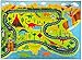 KC Cubs 3x5 Dinosaur Toy Car Dino Road Rug – Educational Play Mat Carpet for Kids, Toddlers, Nursery, Classroom, Playroom, Baby Daycare, Boys & Girls