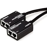 Monoprice HDMI Extender Using Cat5e or CAT6 Cable, Extend Up to 98-Feet (108121)