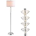 JONATHAN Y JYL1045A Mia 60.5" Crystal/Metal LED Floor Lamp Contemporary,Glam,Transitional for Bedrooms, Living Room, Office, Reading, Clear/Chrome