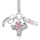 Simphman 2026 Graduation 925 Sterling Silver Charms Dangles for Bracelets and Necklace Jewelry Gift for Women Girls Family and Friends