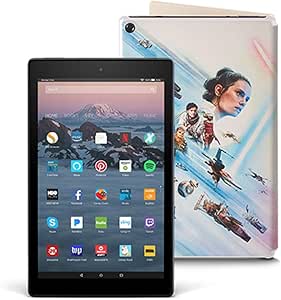 Fire HD 10 Tablet (64 GB, White, With Special Offers) + Star Wars: The Rise of Skywalker Limited Edition Standing Case + 15W USB-C Charger
