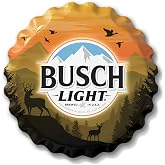 Desperate Enterprises Busch Light Hunting Bottle Cap Sign - Garage Signs - Beer Signs - Vintage Metal Signs - Busch Light Bottle Cap Sign - Made in the USA - 18" Round