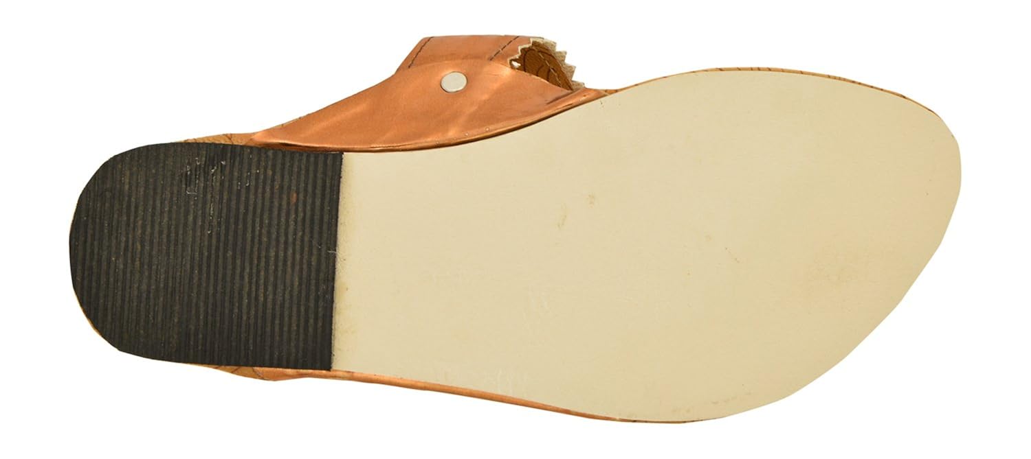women's copper colore kolhapuri slipper
