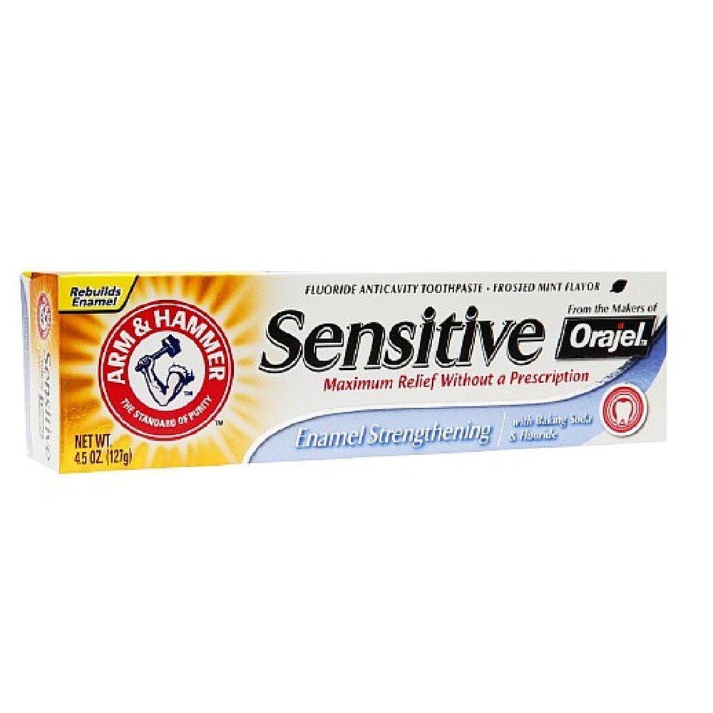 Arm & Hammer Sensitive Toothpaste (Orajel), Enamel Strengthening, Frosted Mint