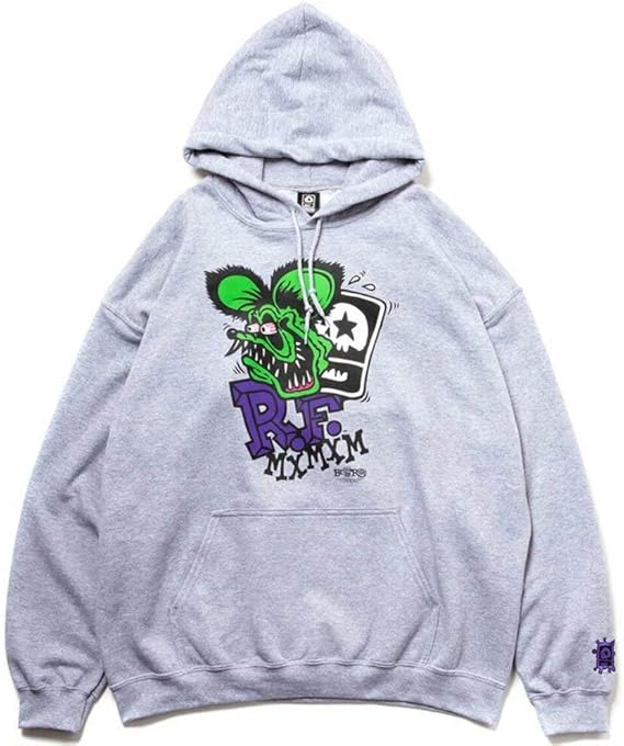 Amazon マジカルモッシュミスフィッツ Magical Mosh Misfits Ratfink X Mxmxm Magical Mosh Ratfink Hoodie Gray トレーナー パーカー 通販