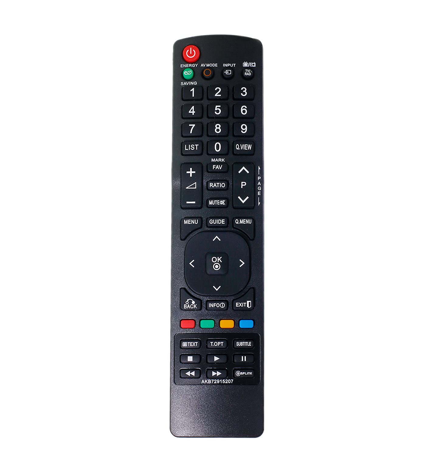 AULCMEET AKB72915207 Replaced Remote Compatible with LG sub AKB73275681 AKB72914202 46LD559-ZA 47LD450N-ZA 52LD551N-ZA 52LD551-ZA 52LD558-ZC 19LD340-ZA 19LD341-ZB 19LD350-ZA 19LD351N-ZB 22LE3308-ZA
