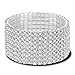Besteel Rhinestone Stretch Bridal Bangle Elastic Charm Tennis Stretch Bracelets for Womens Wedding Party Travel Adjustable 7'' 8-Row