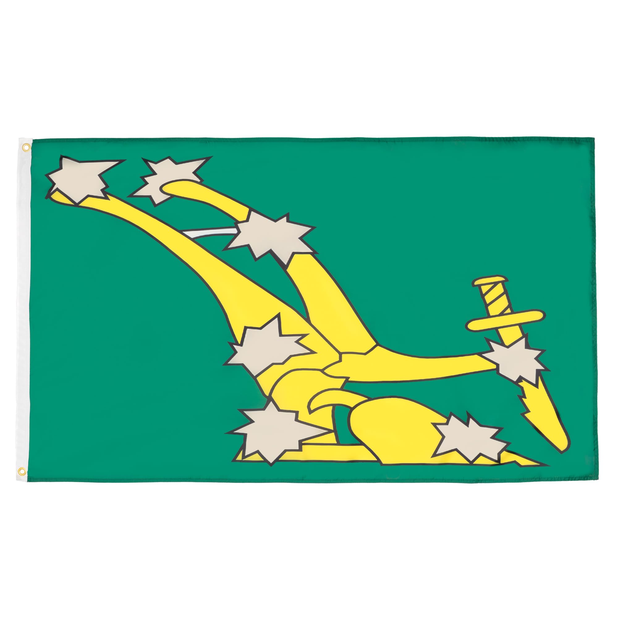 AZ FLAG - Starry Plough Of Ireland Flag - 2x3 Ft - 100D Polyester Irish Citizen Army Banner with Two Metal Grommets - Fade Resistant - Vivid Colors - 2' x 3' Feet - 90x60 Cm