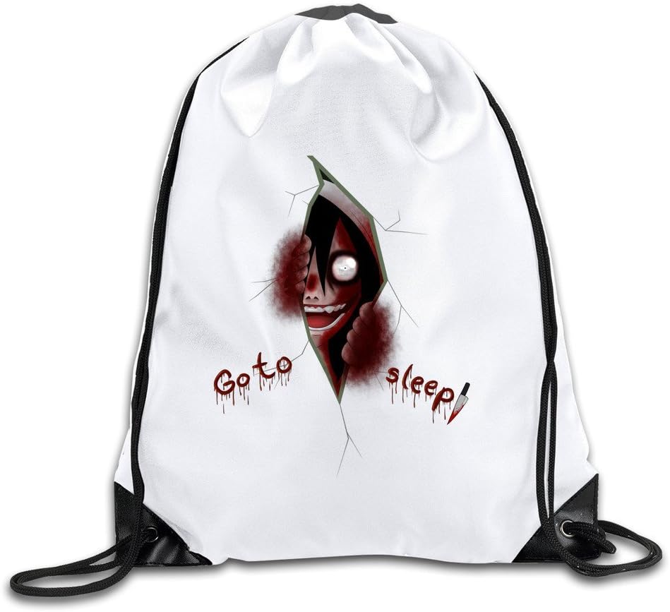 BOoottty Creepypasta Jeff The Killer Watching You Drawstring Backpack Bag
