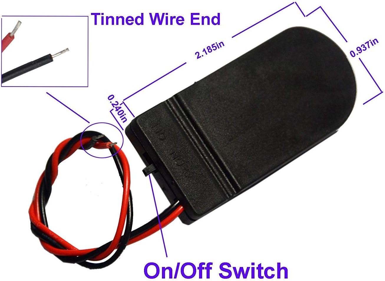 RUNCCI-YUN- 12-Pack 2x3V CR2032 Battery Holder, with ON/OFF Switch, with wire leads,6V Output, for Arduino LED+Phillips screwdriver - Image 3