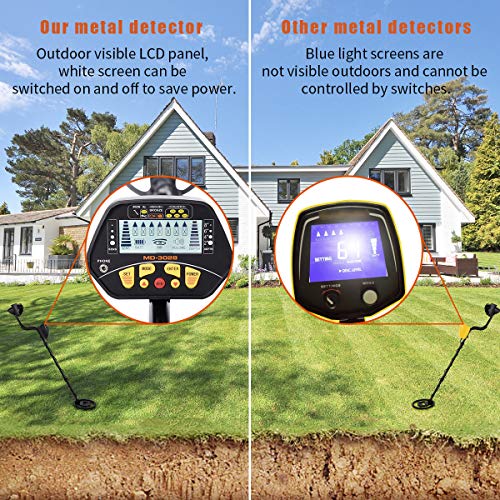 Dnyker Metal Detector High Accuracy Adjustable Waterproof LCD Display Gold Metal Detector with Sensitive Search Coil,Pinpoint Function for Adults and Kids