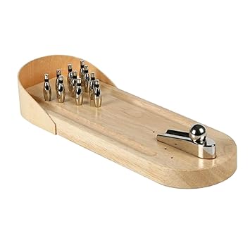 Nrpfell Creative Portable Wooden Bowling Toys Fun Gift Mini Bowling for Children Throwing Game School Decompression Game Set Boliche